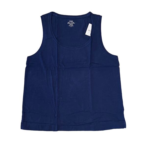 J. Crew Factory Tops - NWT J. Crew Antique Navy Vintage Slub Cotton Tank - SIZE M
